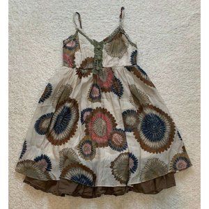 A'reve size small tan/brown Cami with lace buttons